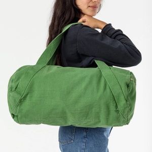Los Angeles Apparel Green Denim Duffel Bag